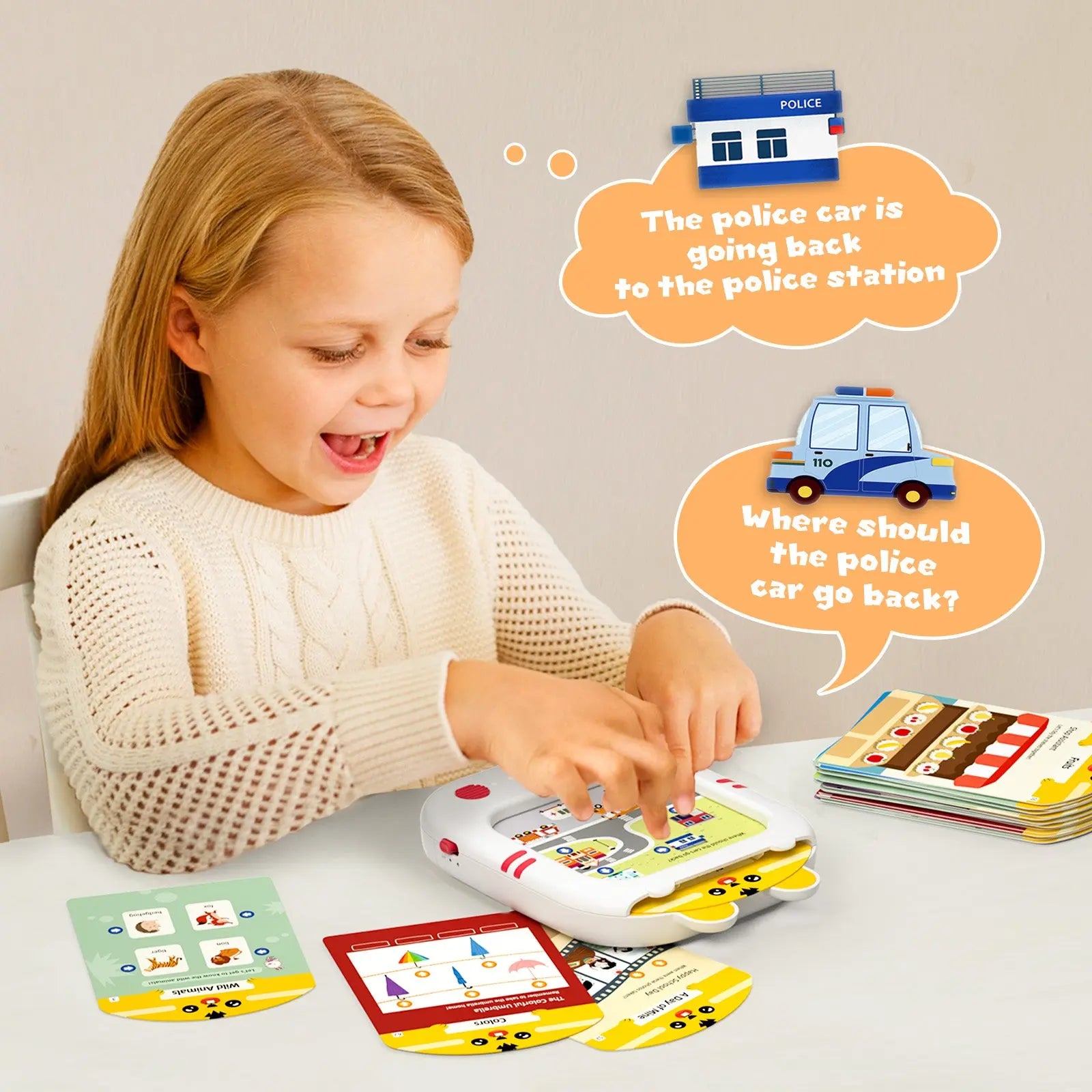 alilo Interactive Learning Table, Talking Flash Cards Learning Toys for Toddler