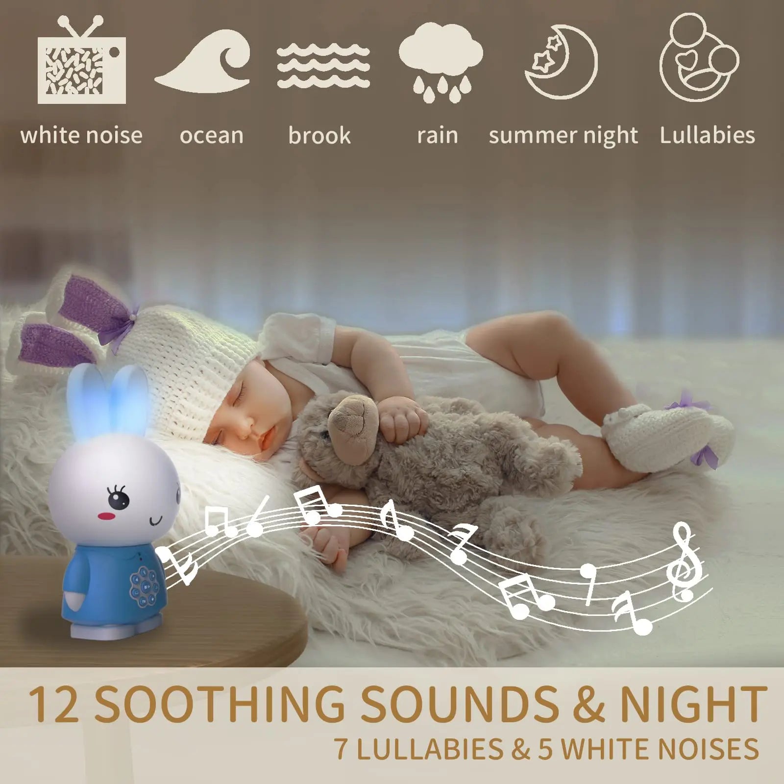 alilo Honey Bunny Bedroom Story Music Player