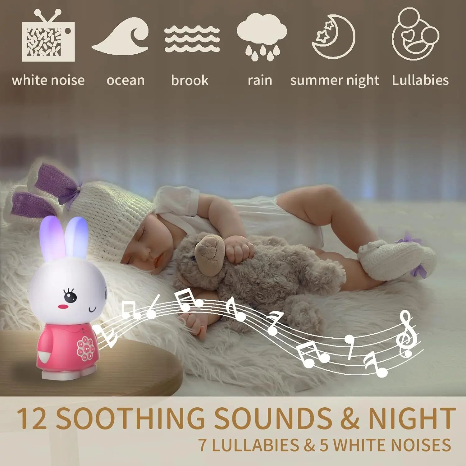 alilo Honey Bunny Bedroom Story Music Player